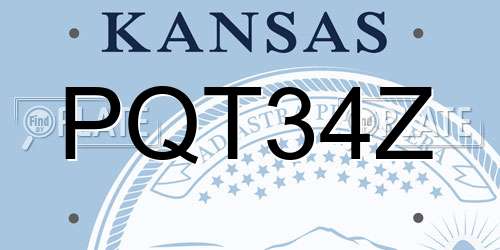 PQT34Z Kansas License Plate