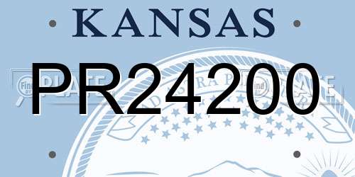 PR24200 Kansas License Plate