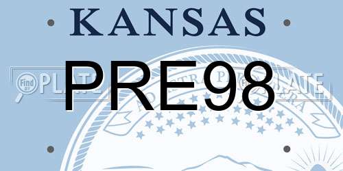 PRE98 Kansas License Plate