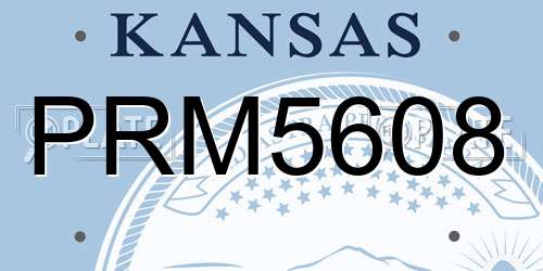 PRM5608 Kansas License Plate