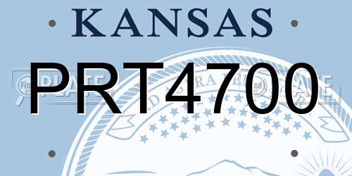 PRT4700 Kansas License Plate