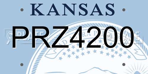 PRZ4200 Kansas License Plate