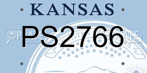 PS2766 Kansas License Plate