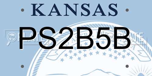 PS2B5B Kansas License Plate
