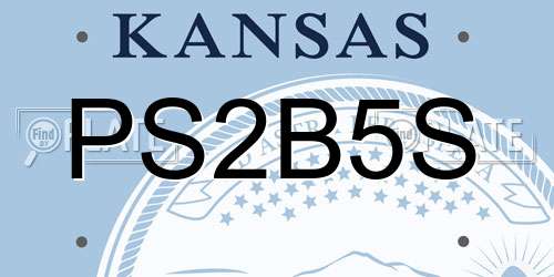 PS2B5S Kansas License Plate
