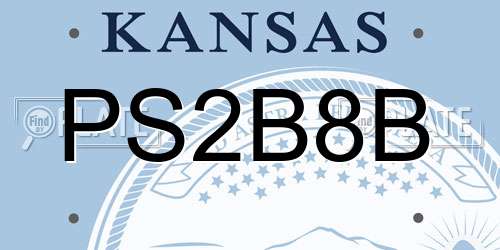 PS2B8B Kansas License Plate