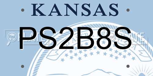 PS2B8S Kansas License Plate