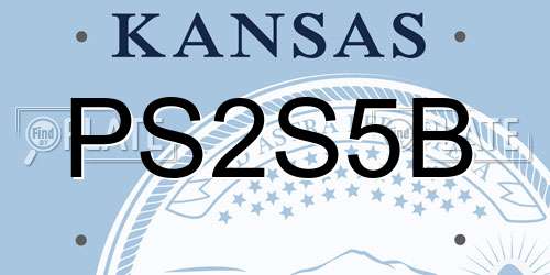 PS2S5B Kansas License Plate