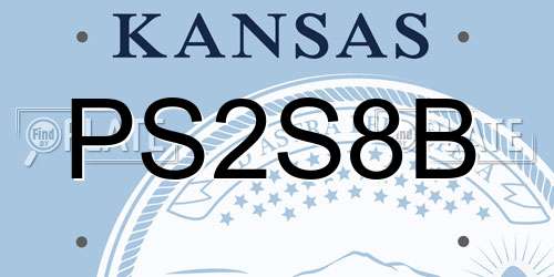 PS2S8B Kansas License Plate