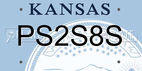 PS2S8S Kansas License Plate