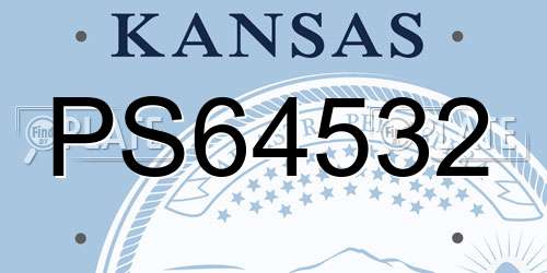 PS64532 Kansas License Plate