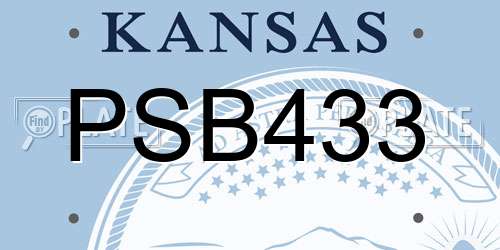 PSB433 Kansas License Plate