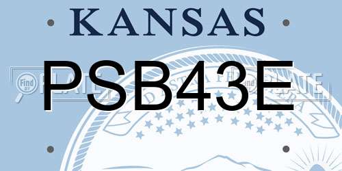 PSB43E Kansas License Plate