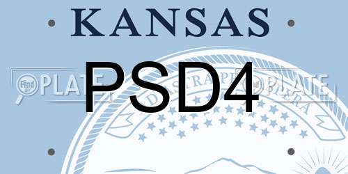 PSD4 Kansas License Plate