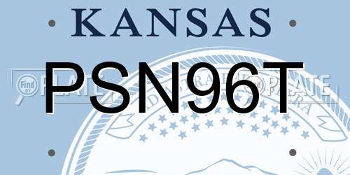 PSN96T Kansas License Plate