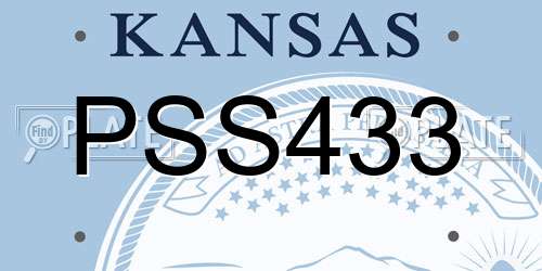 PSS433 Kansas License Plate