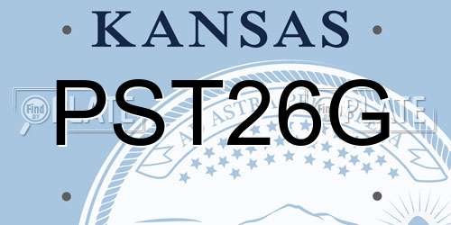PST26G Kansas License Plate