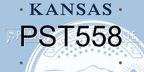 PST558 Kansas License Plate
