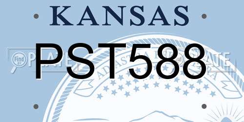 PST588 Kansas License Plate