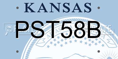 PST58B Kansas License Plate