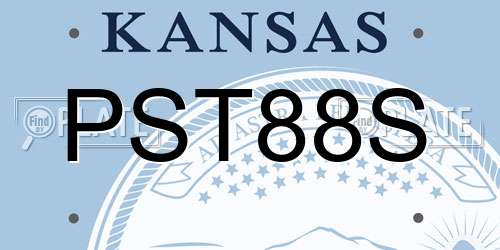 PST88S Kansas License Plate