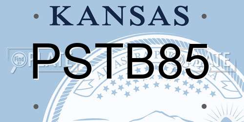 PSTB85 Kansas License Plate
