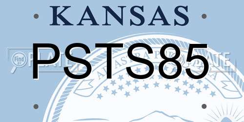 PSTS85 Kansas License Plate