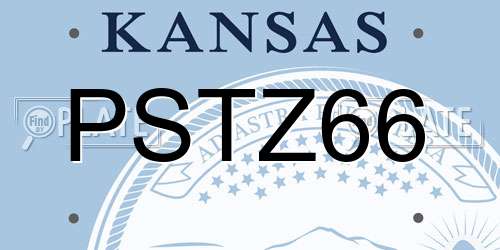 PSTZ66 Kansas License Plate