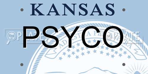 PSYCO Kansas License Plate