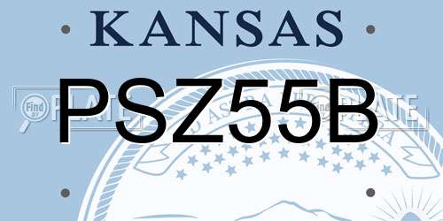 PSZ55B Kansas License Plate