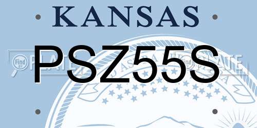 PSZ55S Kansas License Plate