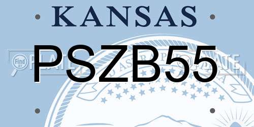 PSZB55 Kansas License Plate