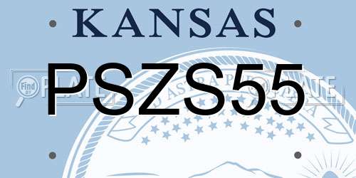 PSZS55 Kansas License Plate