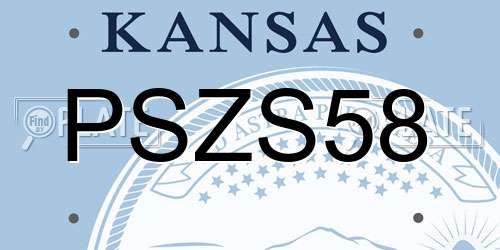 PSZS58 Kansas License Plate
