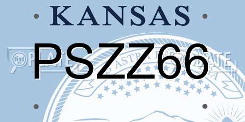 PSZZ66 Kansas License Plate