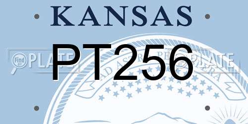 PT256 Kansas License Plate