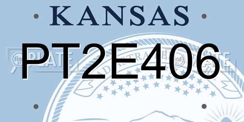 PT2E406 Kansas License Plate