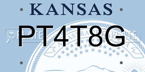 PT4T8G Kansas License Plate