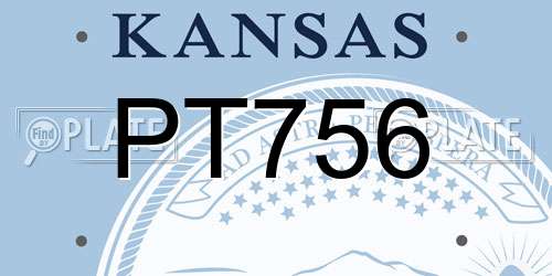 PT756 Kansas License Plate