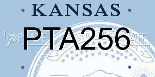 PTA256 Kansas License Plate