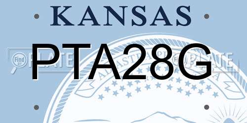 PTA28G Kansas License Plate