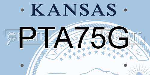 PTA75G Kansas License Plate