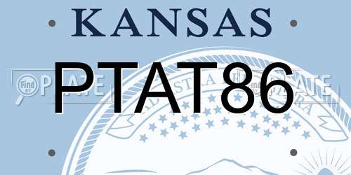 PTAT86 Kansas License Plate