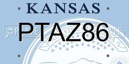 PTAZ86 Kansas License Plate