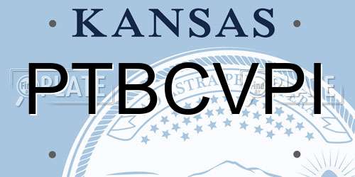 PTBCVPI Kansas License Plate