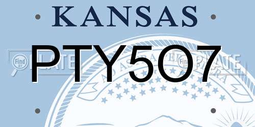 PTY5O7 Kansas License Plate