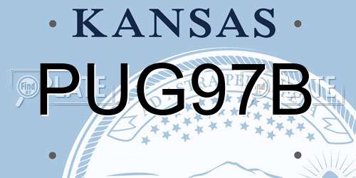 PUG97B Kansas License Plate
