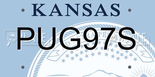 PUG97S Kansas License Plate