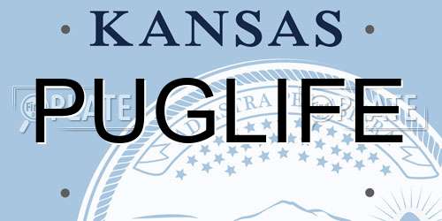 PUGLIFE Kansas License Plate