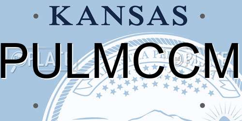 PULMCCM Kansas License Plate